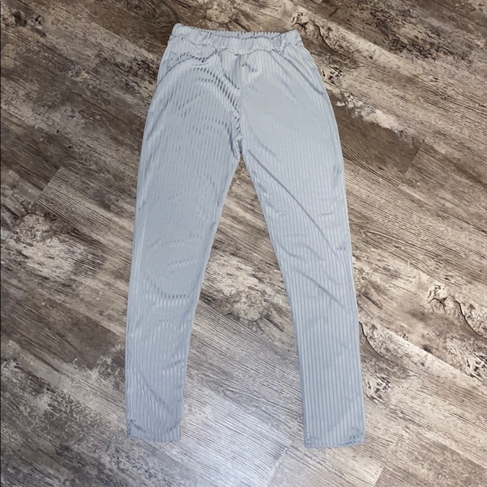 COPY - Leggings in silver with contrast stripes